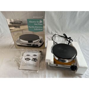 Brentwood 1000W Electric Single Hot Plate, Dorm, Travel, Camping